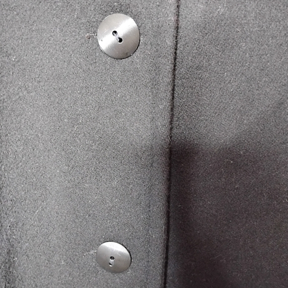 Vintage Alorna Wool Maxi Coat Women’s L Velvet Collar Black Winter Formal Dress - Picture 4 of 8